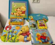 Gro. Set,Besteck,Winnie Pooh Bild, Knopfbuch, Holzpuzzle, Spiele,für Kleinkinder