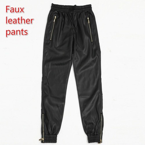 Herren kunstleder jeans hosen - kunstleder,