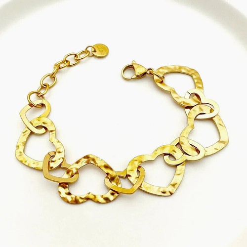 Gold statement armband hohl - gold,