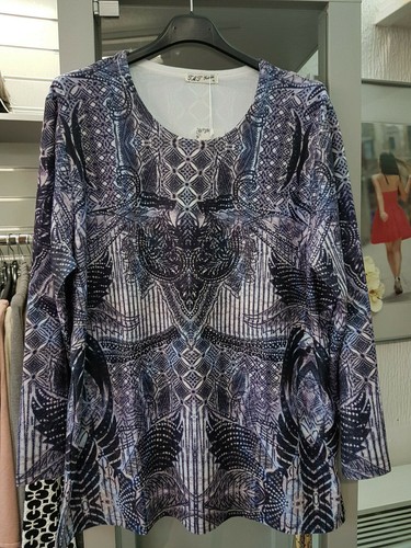Langarmshirt brombeertöne mit - brombeertöne,
