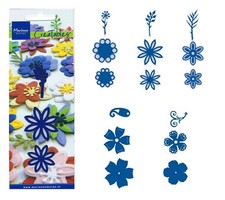 Präge- Stanzschablone Blumen