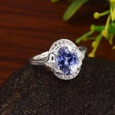Kashmir Blauer Saphir Ring 925