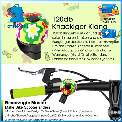 Fahrradklingel 120db mini laut - 120db,