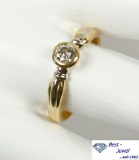 Solitär Ring, 750 Gold, 18 Karat, Brillant 0,36 Carat, Ringgröße 62