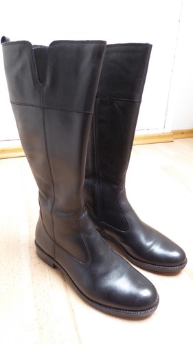 Tamaris leder stiefel schwarz - leder,