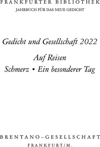 Frankfurter bibliothek 2022 - frankfurter,