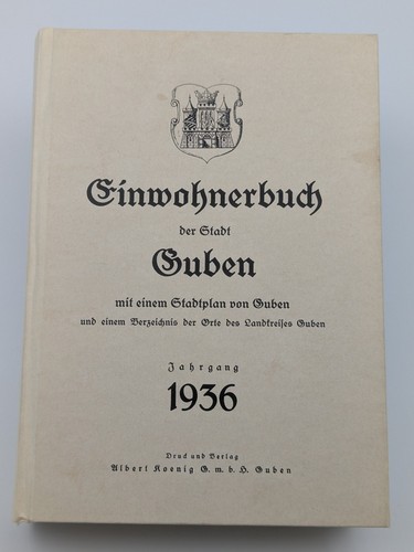 Einwohnerbuch der stadt guben - einwohnerbuch,