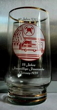 Altes Glas 30 Jahre DDR 75 JAHRE FFW GORNAU 1979 selten Ostalgie