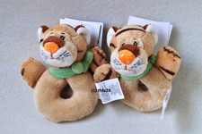 Kik Tiger ? 2 Stück NEU Rassel Ringrassel Greifling Stofftier Okay (T148)