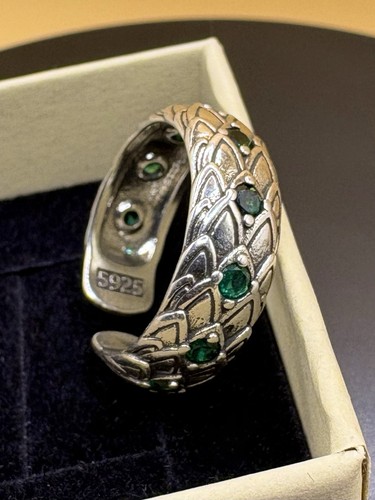Ritter ring grüner obsidian - /,