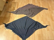 TRACHTENTUCH SCHULTERTUCH DREIECKTUCH STOLA BLAU ROSA LILA KARIERT 2 STÜCK