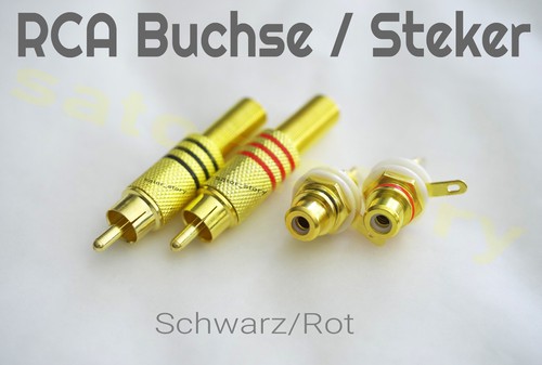 Rca stecker buchse - buchse, rot
