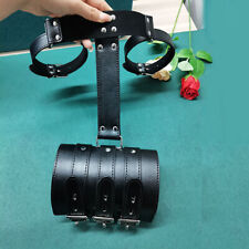 PU Leder Handfesseln Fesselset Armbinder Extrem Armfessel Schwarz Handcuffs