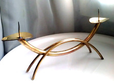 Design Messing Kerzenständer Bauhaus Art Deco Weimar Wien Metallbildner antik