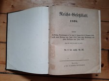 Reichsgesetzblatt 1898 Nr. 1