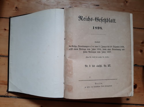 Reichsgesetzblatt 1898 1 - reichsgesetzblatt, nr.