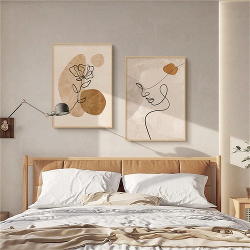 2er abstrakt beige poster - 2er, set