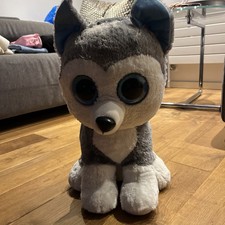 Glubschi Husky 42cm Kuscheltier Hund Glitzeraugen Flauschiges Plüschtier