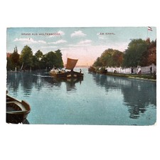 Postkarte AK Woltersdorf Schleuse b. Berlin Am Kanal Schiff Gl. 1903 Erkner