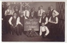 40851 Foto Ak Nerchau Kegel Verein Fidele Holzer 1926