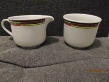 burg lindau feines porzellan Milchkännchen + Zuckerdose weis