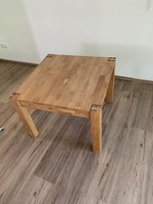 Wohnzimmertisch, Couchtisch 70 x70cm Holz Tisch Massivholz, Beistelltisch Top
