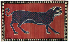 Handgeknüpfter Gabbeh Teppich – Kraftvolles Tiger-Design  174 x 107