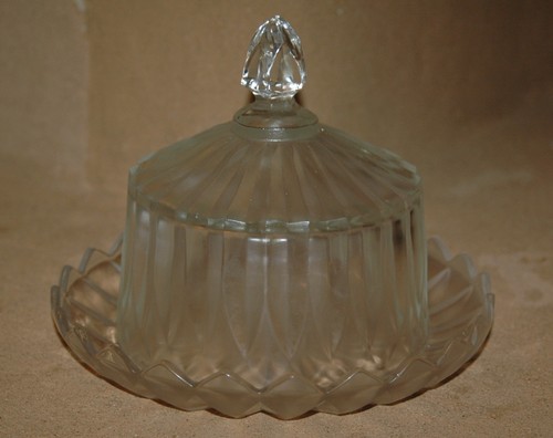 Antike glas käseglocke - käseglocke,
