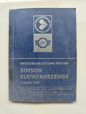 DDR  Betriebsanleitung Simson Kleinfahrzeuge Ausgabe 1970
