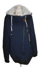 EDC by Esprit Jacke Sweatjacke XL Sweatshirt schwarz Teddyfell Kapuze Hoodie