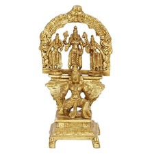 Hindu Gott Messing Lord Vishnu Mit Sridevi Bhudevi Auf Garuda Idol Figur Statue