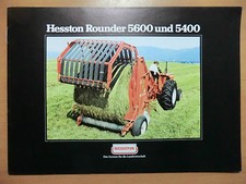 Prospekt Landmaschinen HESSTON Rounder 5600 und 5400 Heuroller Belgien 1976 