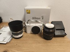 Nikon 1 S1 Spiegellose Digitalkamera Gehäuse - Weiß Mit 2 Objektiven 