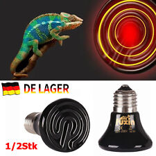 1/2x Wärmelampe Heizlicht Reptilien Aquarium Keramik Wärmestrahler 25W 100W E27
