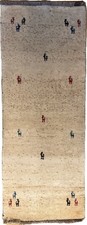 Gabbeh 195 x 75cm Läufer Nomadenteppich Carpet Tapis handgeknüpft Orientteppich
