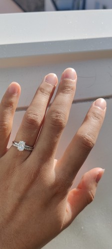 1ct labgrown oval diamond - , ring
