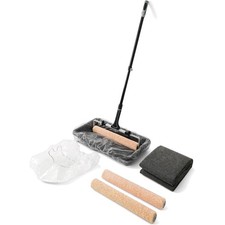 Malerrollen Set, Farbroller, Streichwerkzeug, Teleskopstange, Spritzschutzplane