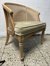 Barock Armlehnsessel Holz geschnitzt mit Korbgeflecht 60er Sessel Stuhl Alt