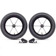 PUKY Next 14” Wheel-Set Black | 2X Luftreifen 14 Zoll | Für Kinderlaufrad ab 2-6