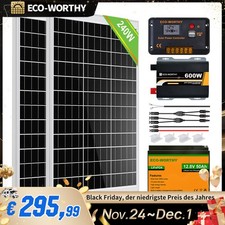 240W Solaranlage Komplettpaket Mono Solarmodul Solar Set Inselanlage Wohnmobile