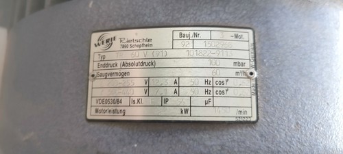 Rietschle vakuum pumpe v - pumpe, tr