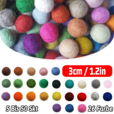 5 10 25 50 Stk x 3cm Filzkugeln Filzperlen Filzbälle WOLLE DIY Accessoires
