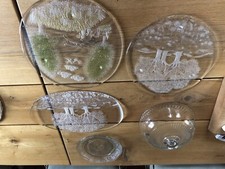 5 Teile Glas Stollenplatte Kuchenplatte,Abdeckhaube Teller