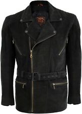 Motorrad Lederjacke 3/4 lang Motorrad Biker Motorradjacke Retro Chopper 80´s