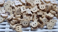 10 braune HÖLZERNE KNÖPFE IN