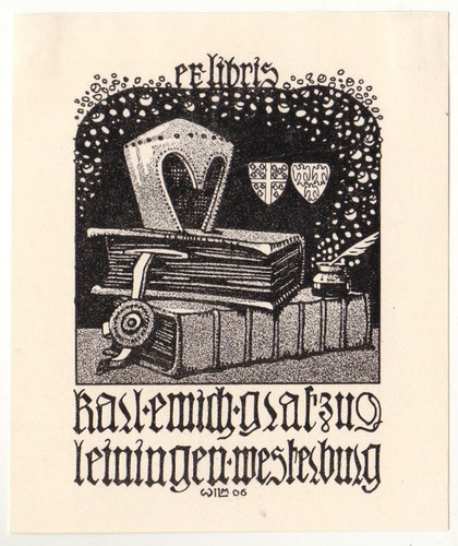 Hubert wilm exlibris für - wilm:,