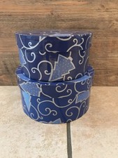 Dose Schachtel (2) zur Aufbewahrung Deko etc. Weihnachten blau stapelbar gut erh