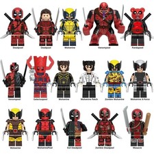 8 Stck./Set Custom Lego Minifigur Deadpool Baustein Spielzeug Puppe Wolverine