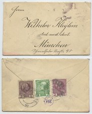 119245 - rückseitig frankierter Beleg nach München