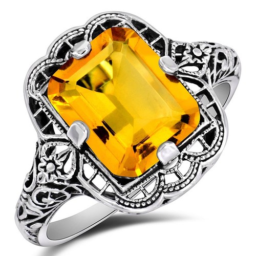 Gold citrin 925 - kt, massiv